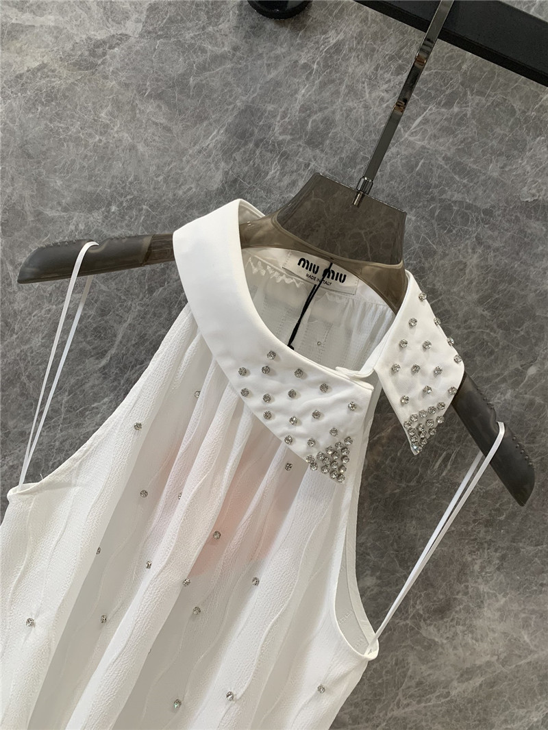 M1um1u beaded sleeveless shirt replica clothing sites