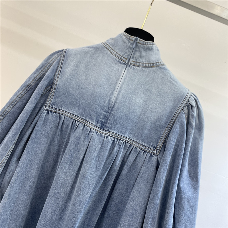 zimm lace-up denim dress replica d&g clothing