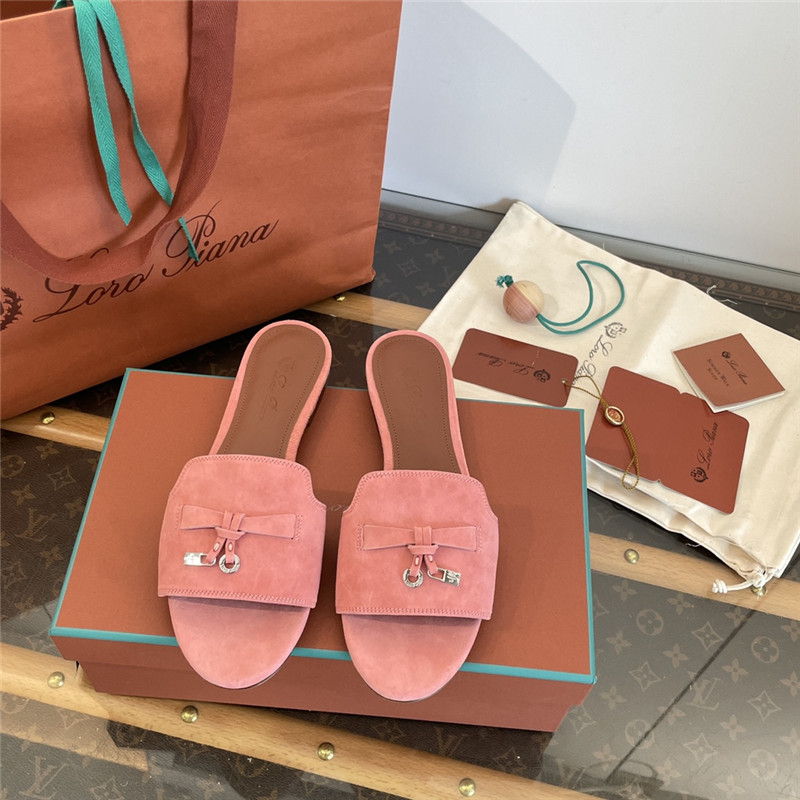 L0r0 P1ana summer charms sandals in halite suede goatskin