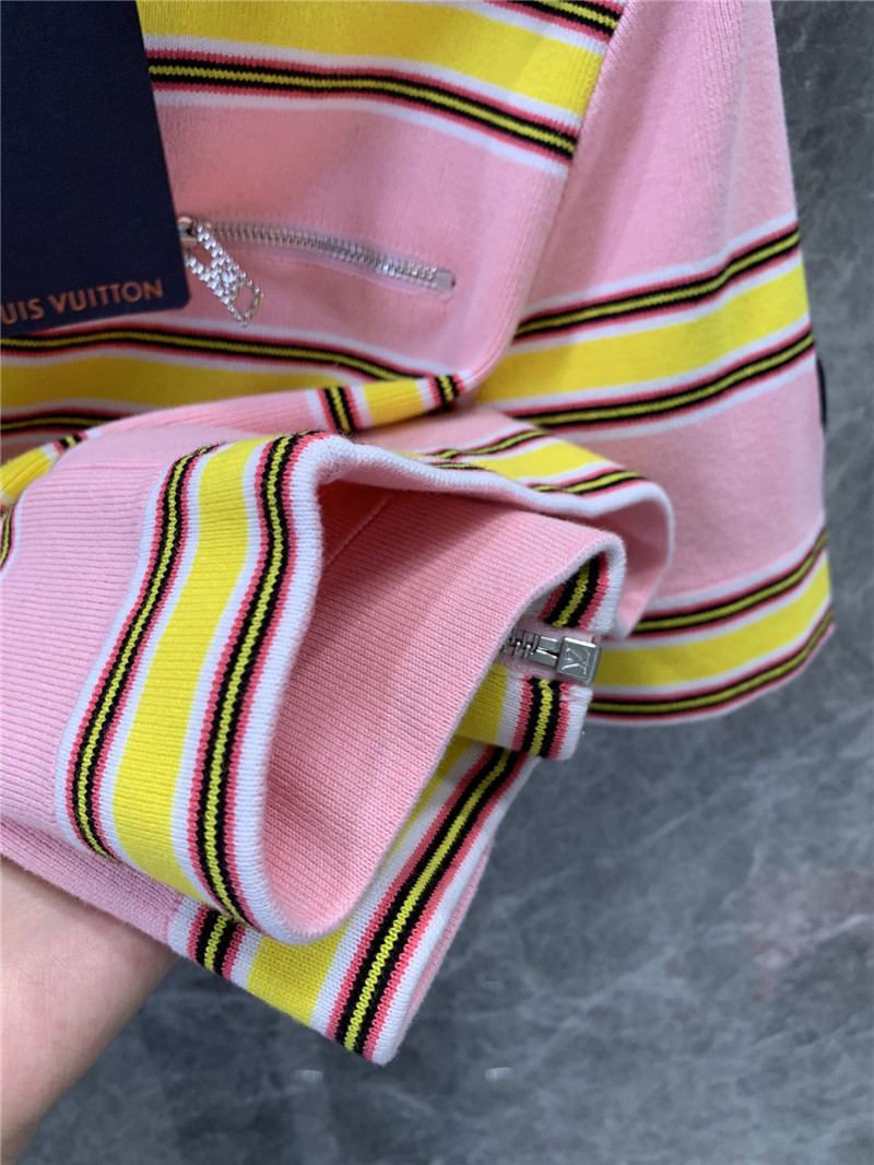 l0vis Vvtt0n lv zipper chest striped sweater replica clothes