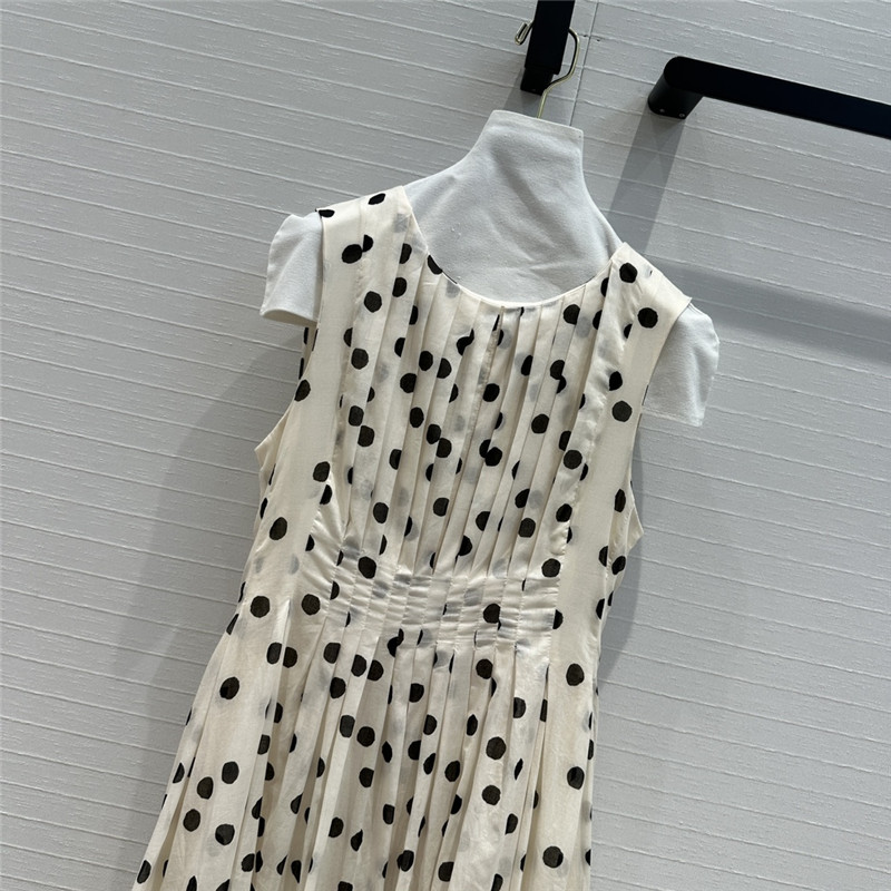 Vanitoo polka dot print silk-cotton dress replica clothes