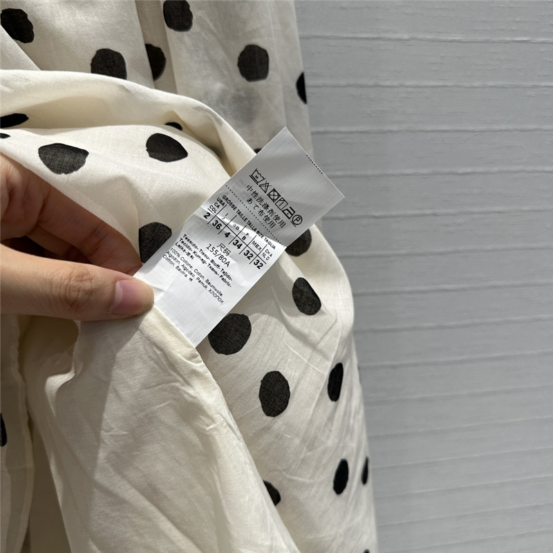 Vanitoo polka dot print silk-cotton dress replica clothes