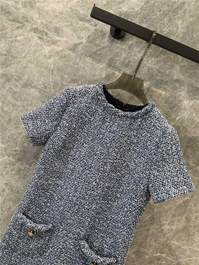Va1e*ntin0 tweed short sleeve dress replica d&g clothing