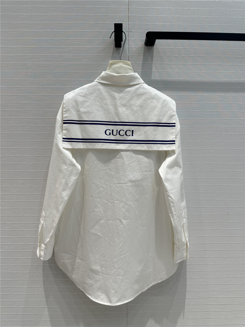 Gvc*1 navy shawl collar shirt replica designer clothes