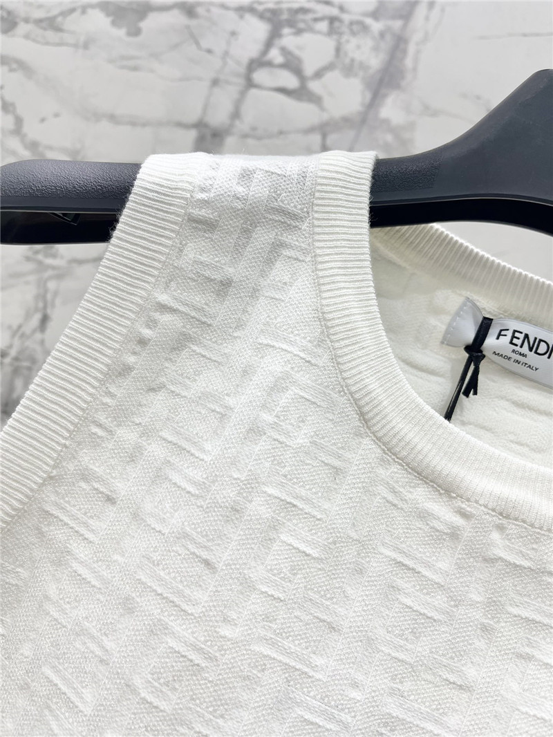 F**di double f letter knitted vest replica d&g clothing
