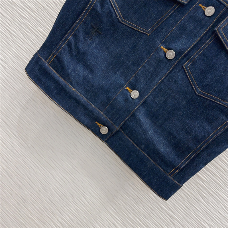 D10r denim vest replica d&g clothing