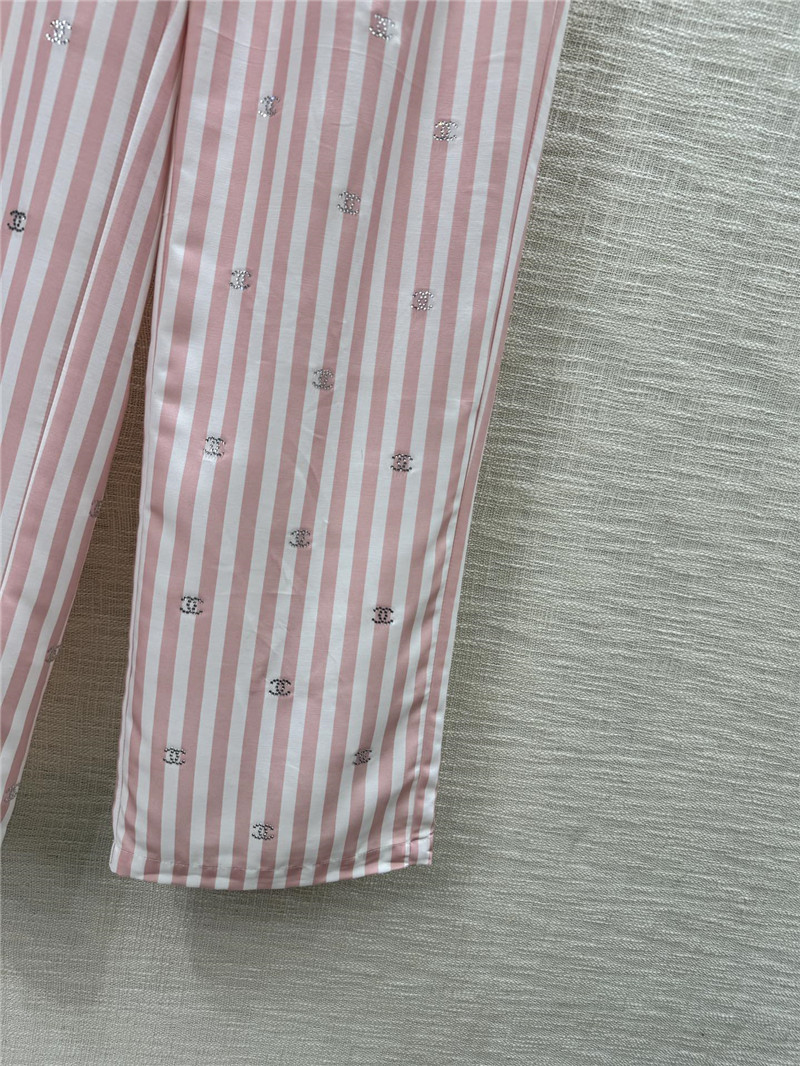 ch**el hot D1am0nd double c striped trousers replicas clothes