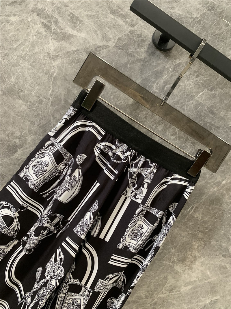 H**me5 loose print wide-leg pants replica d&g clothing