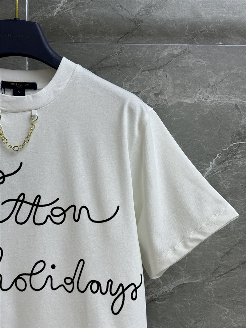 l0vis Vvtt0n lv flocked print t-shirt replica designer clothes