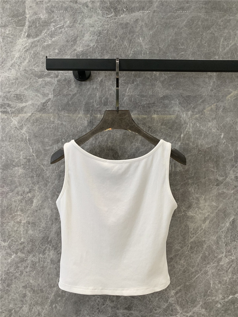 M1um1u letter hardware button hollow vest replica d&g clothing