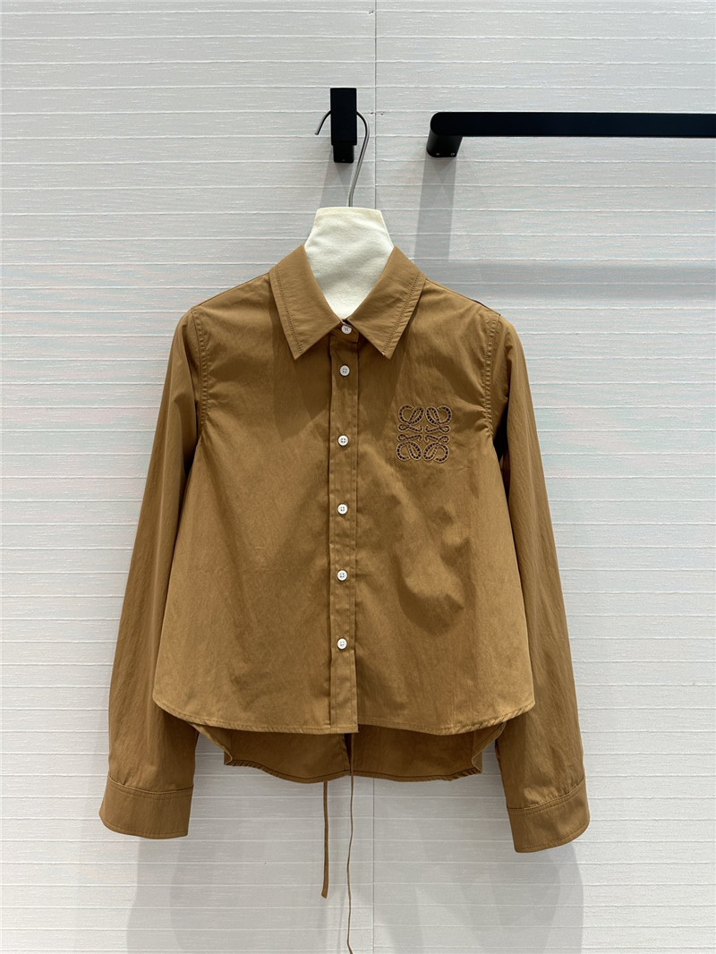 L0ew* lightweight textured cotton poplin shirt replica clothing
