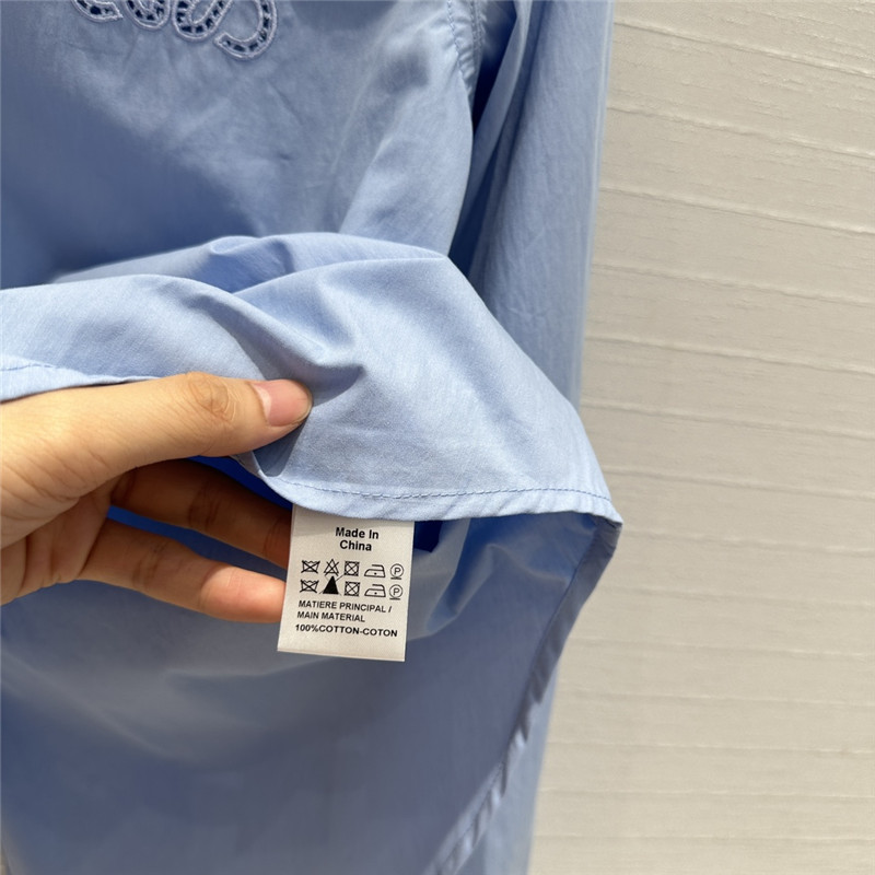 L0ew* lightweight textured cotton poplin shirt replica clothing