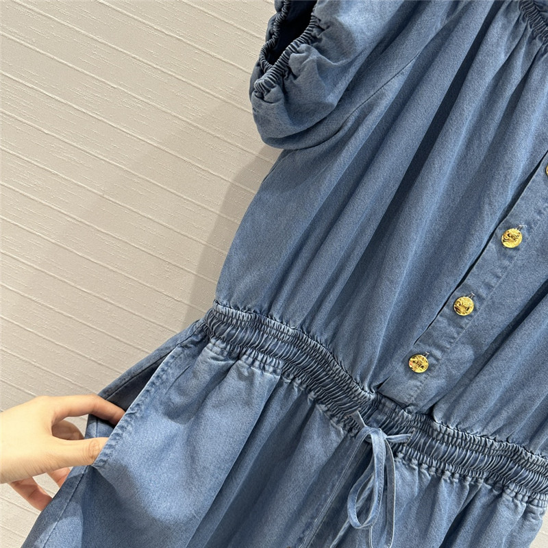 Ce1i*e holiday style puff sleeve jumpsuit replica clothes