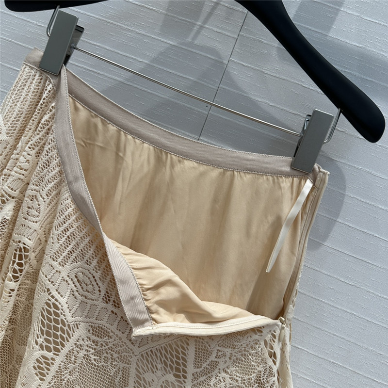 D10r hollow embroidered lace long skirt replica d&g clothing