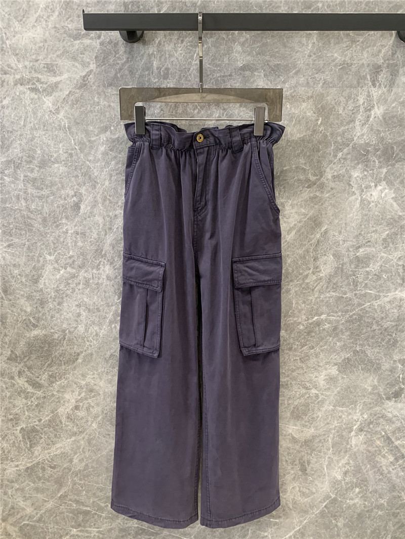 M1um1u flower bud waist straight overalls replica clothes