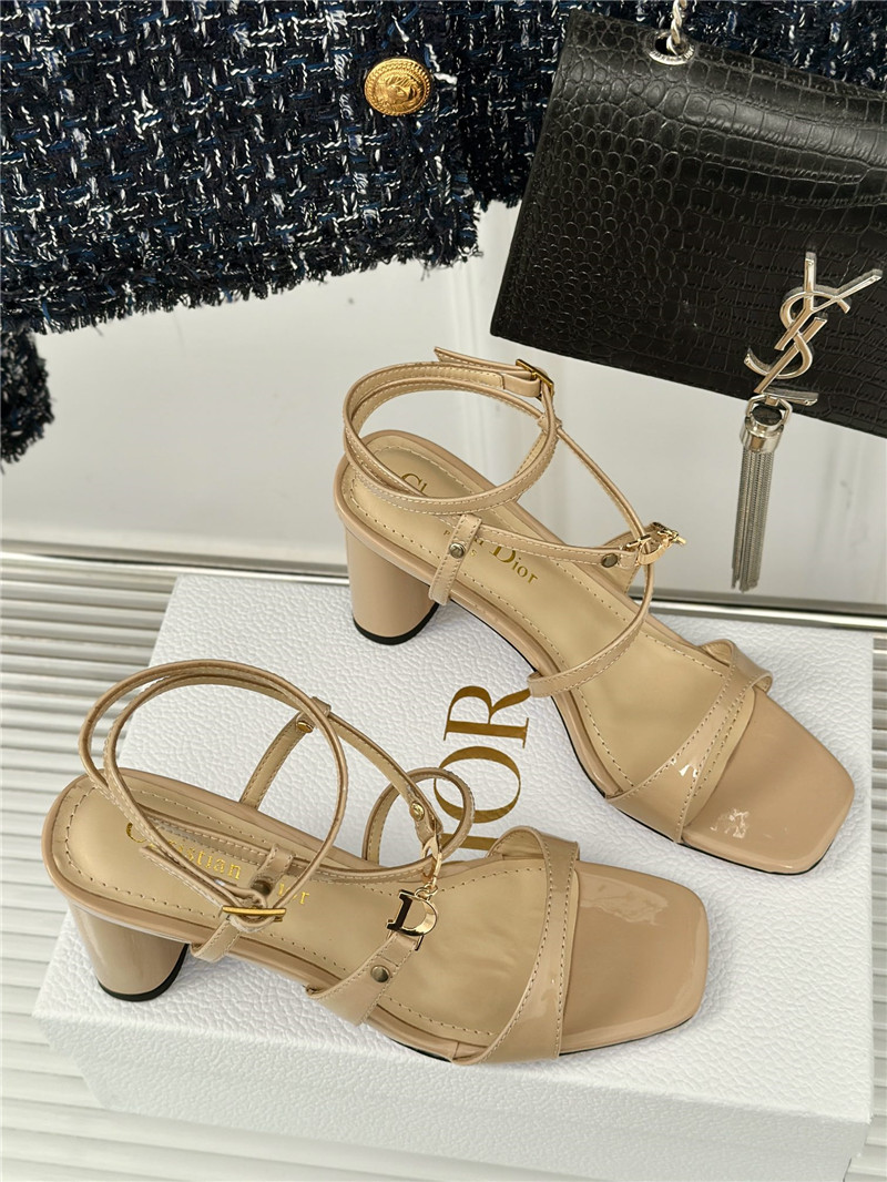 c’est D10r heeled sandal 10cm gold-tone nude calfskin