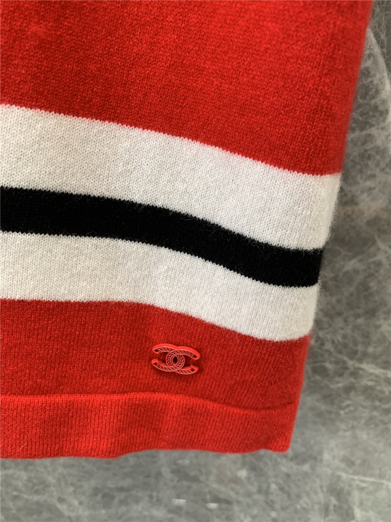 Ch**el red double c short-sleeved top replica clothing