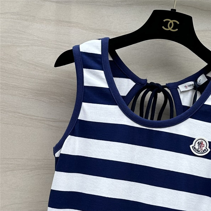 Moncler navy blue and white vest dress replicas clothes