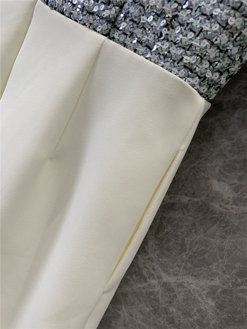 Ch**el sequined patchwork dress replica clothes