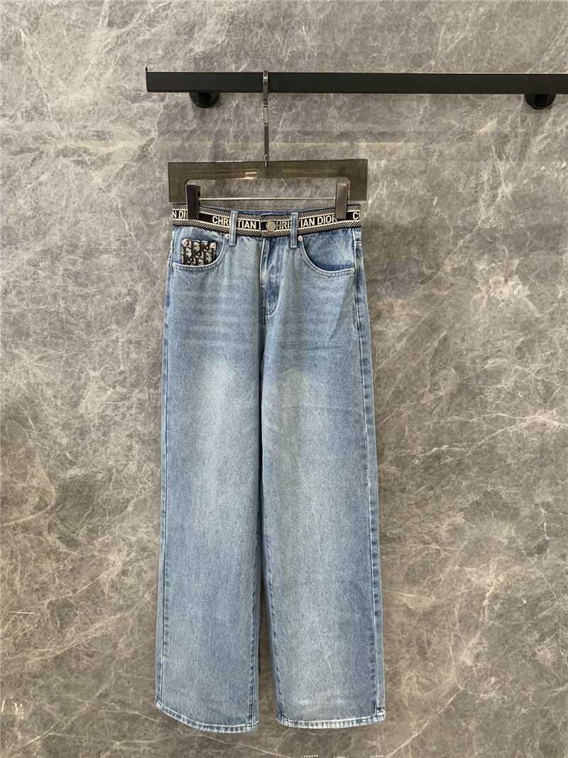 D10r patchwork monogram denim trousers replica designer clothes