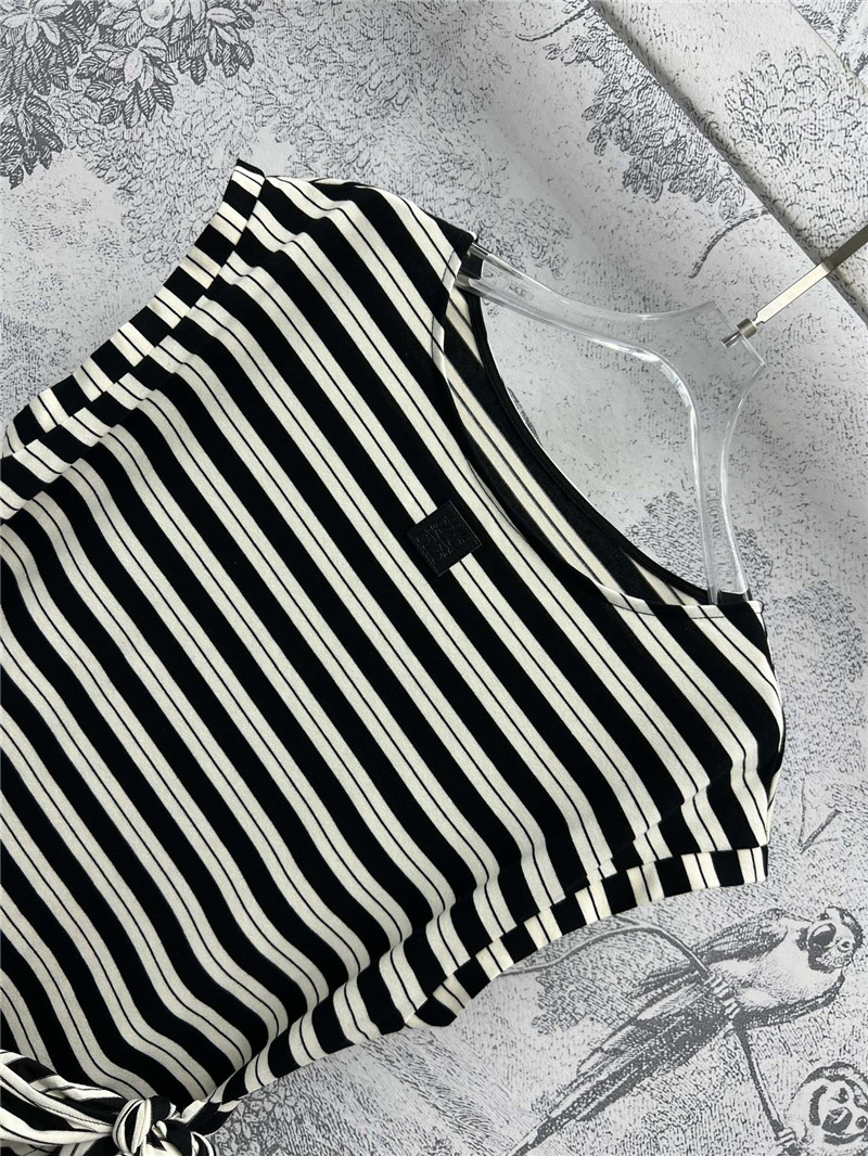 L0ew* striped wrap dress replica designer clothes