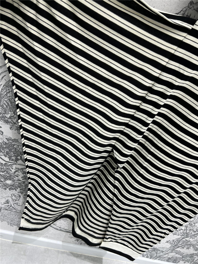 L0ew* striped wrap dress replica designer clothes