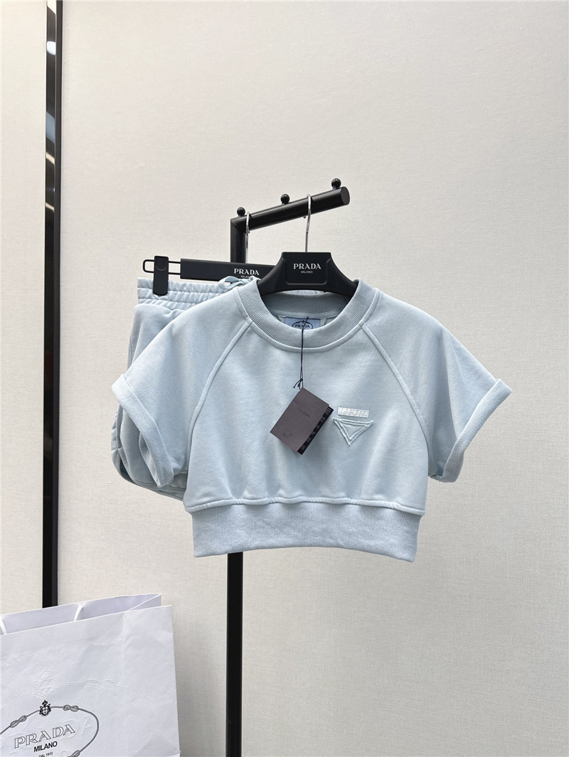 Pra*a new baby blue leisure suit replica clothing