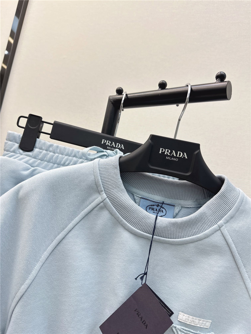 Pra*a new baby blue leisure suit replica clothing
