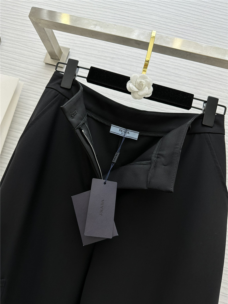 Pra*a triangle logo decorative straight pants replica d&g clothing