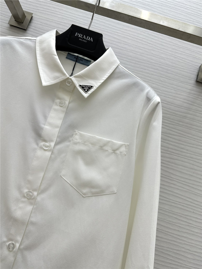 Pra*a triangle logo decoration shirt replica clothing sites