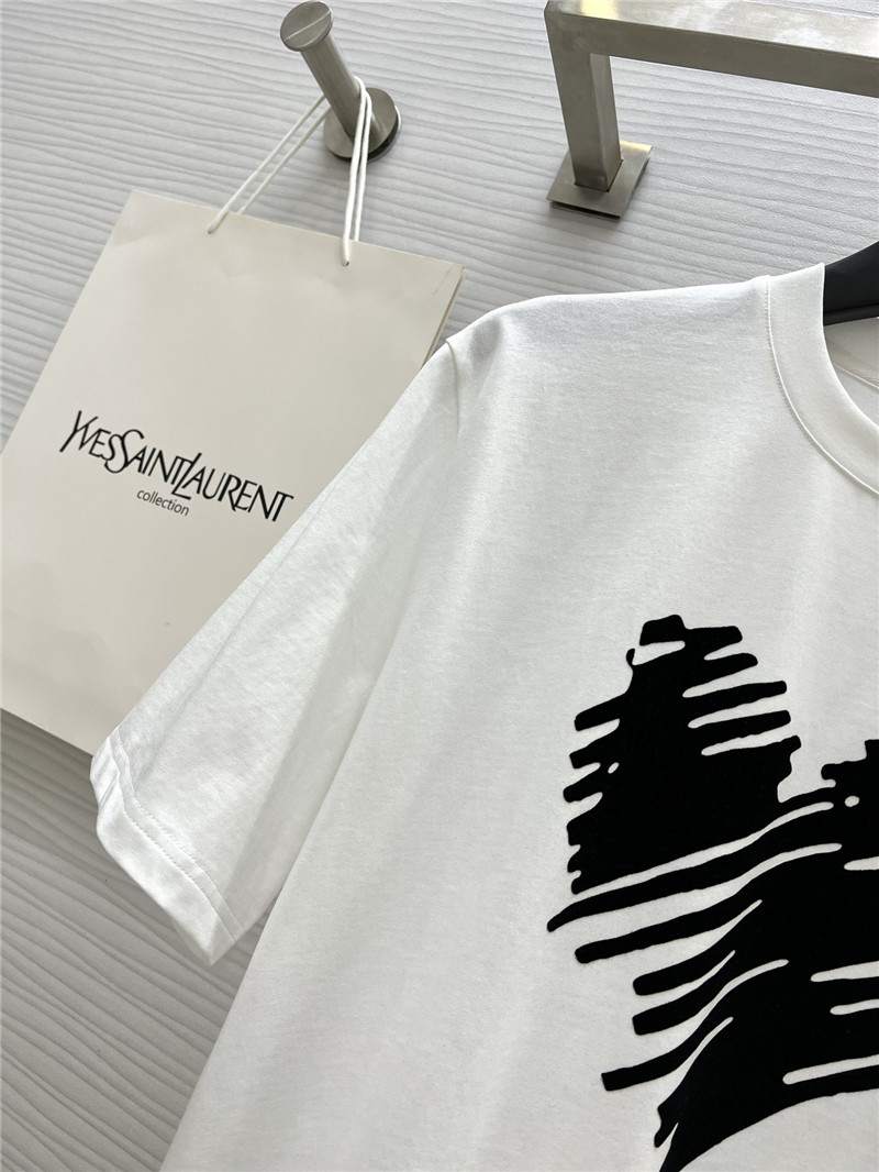 Y51 heart flocked t-shirt replica d&g clothing