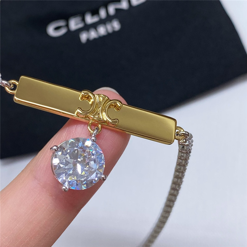 ce1i*e full D1am0nd chain pendant D1am0nd necklace