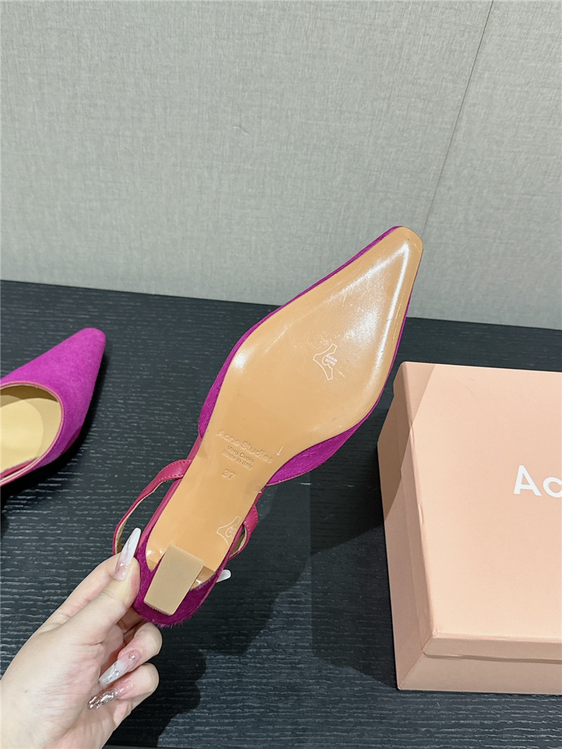 Acne Studios Fuchsia Suede Slingback Shoes