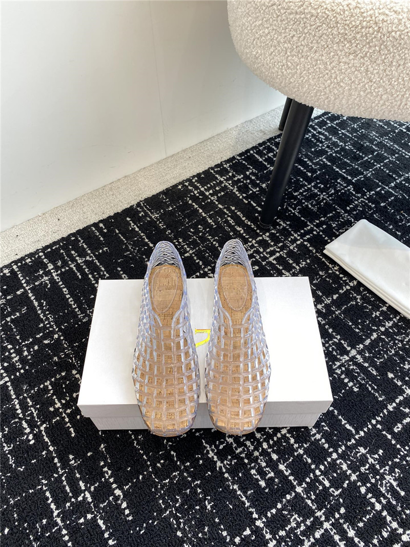 The R0w mara transparent ballet flats in white