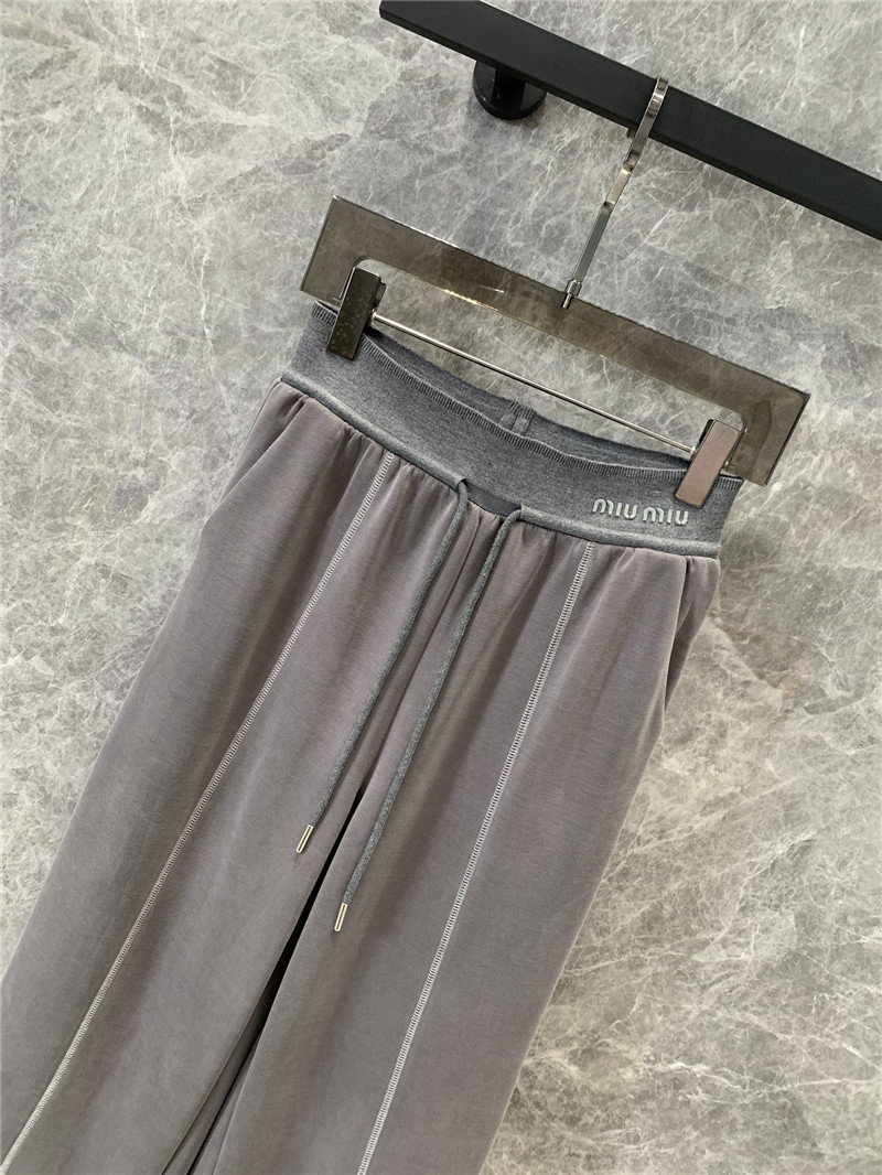 M1um1u casual wide-leg pants replica clothing