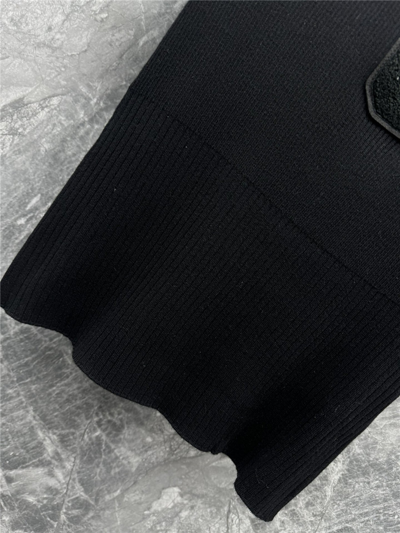 Ce1i*e embroidered knitted short-sleeved top replica d&g clothing