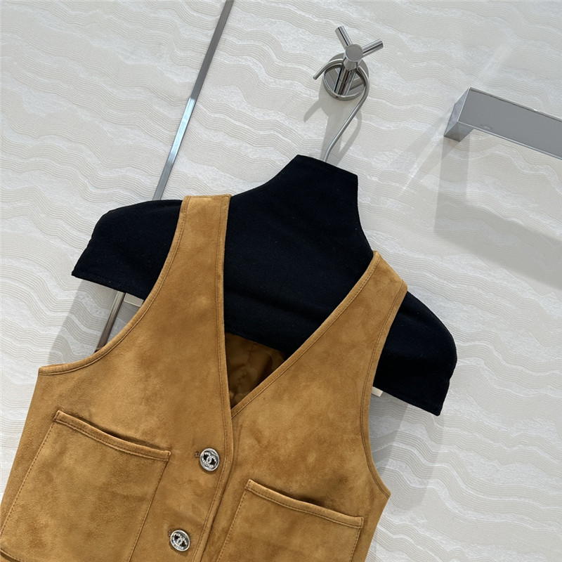 Ch**el leather vest replica d&g clothing