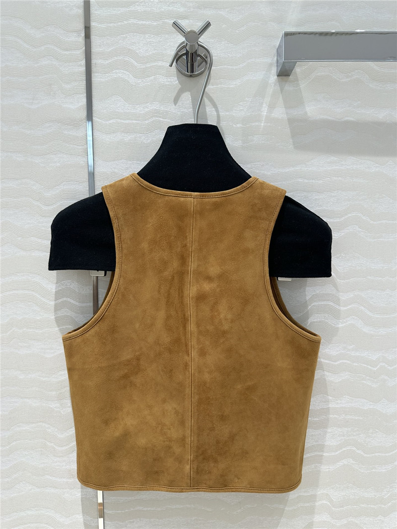 Ch**el leather vest replica d&g clothing
