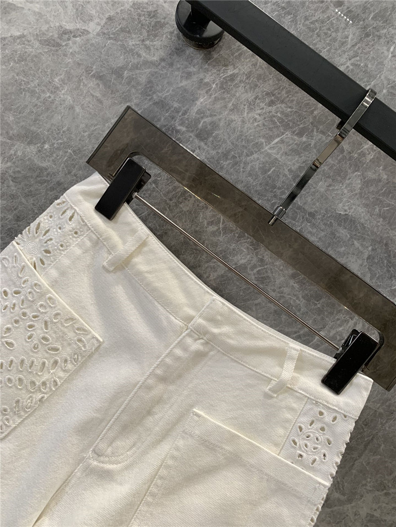 D10r heavy embroidery denim shorts cheap replica designer clothes