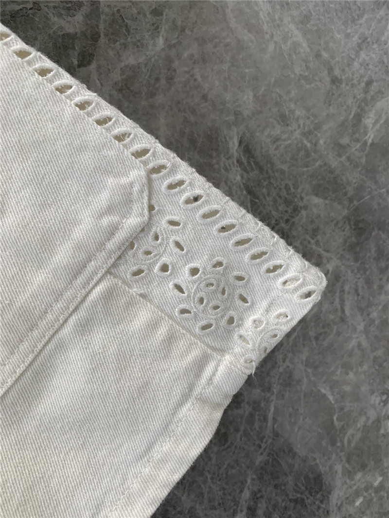 D10r heavy embroidery denim shorts cheap replica designer clothes