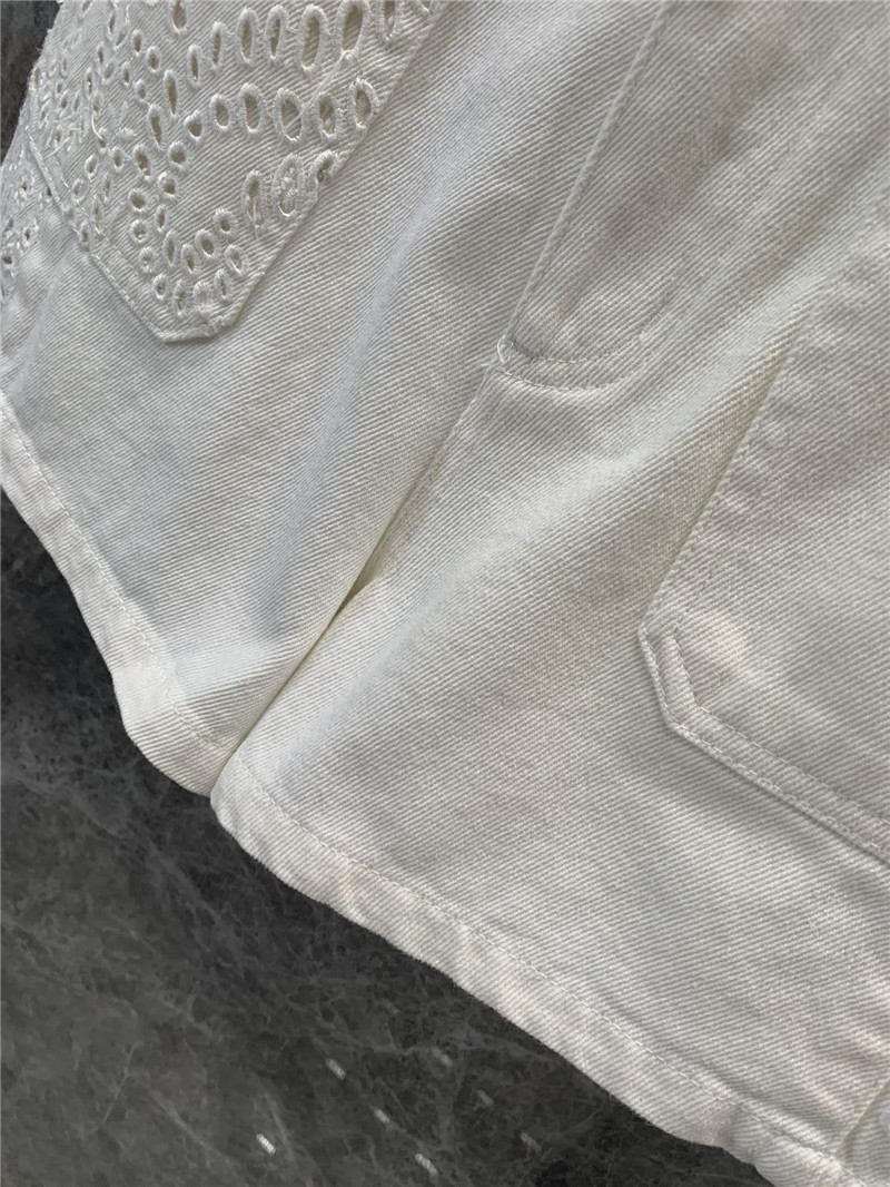 D10r heavy embroidery denim shorts cheap replica designer clothes