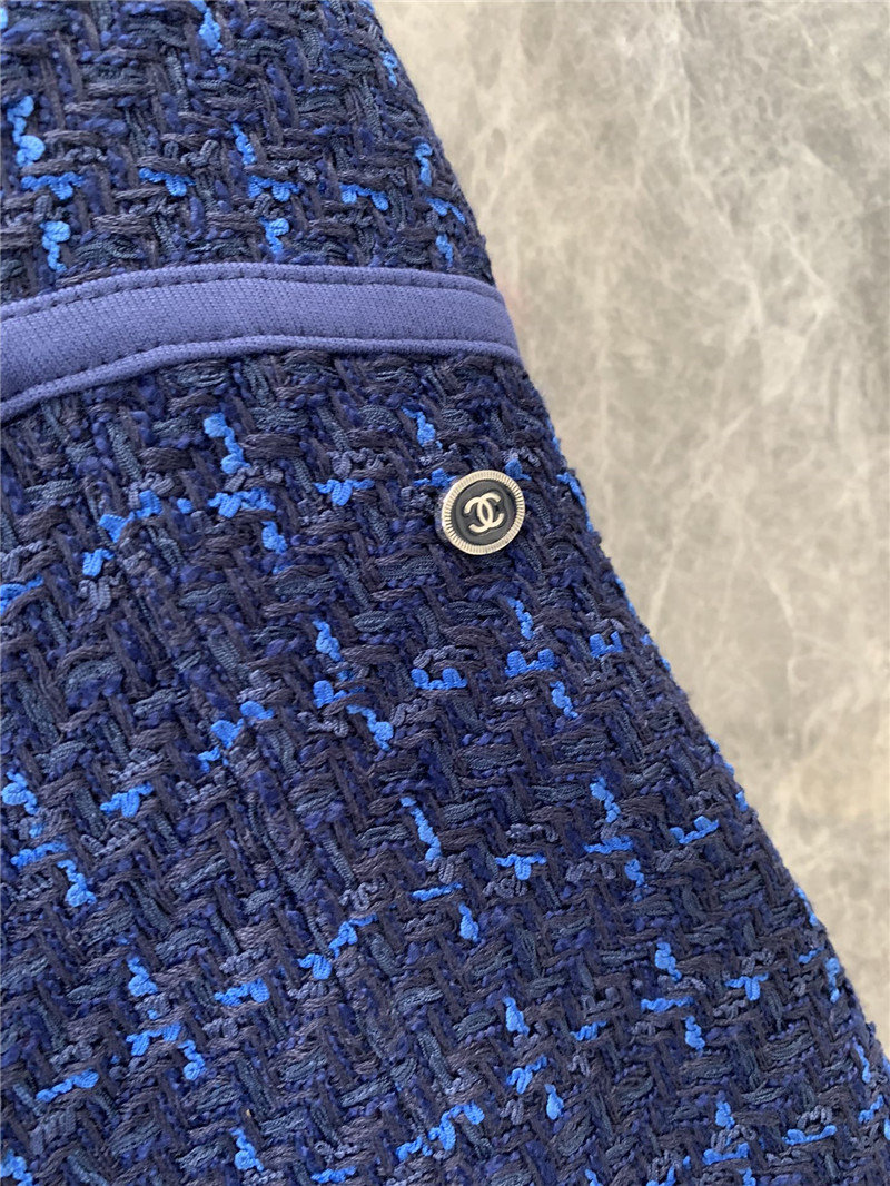 Ch**el blue tweed camisole dress replica clothing