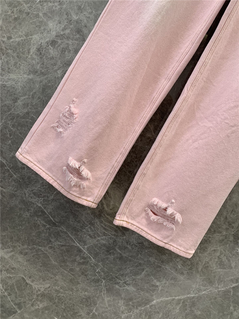 M1um1u classic patchwork denim trousers replica d&g clothing