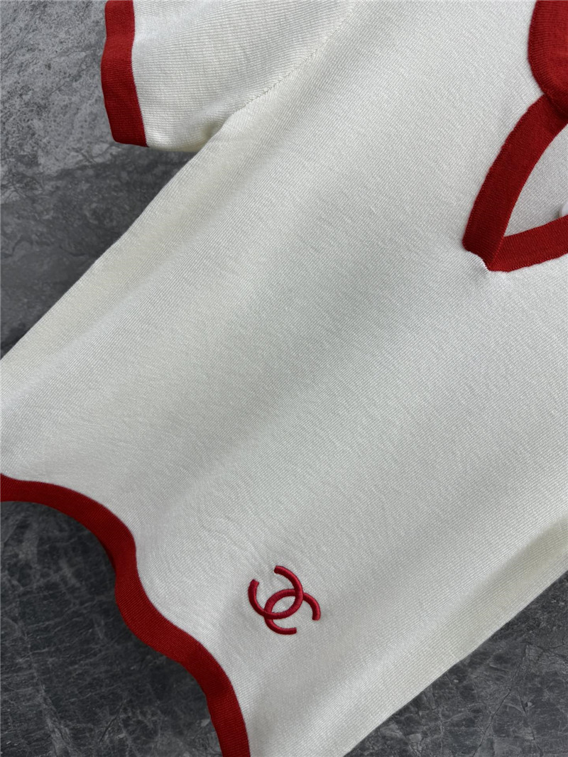 Ch**el contrast color knit top replica designer clothes