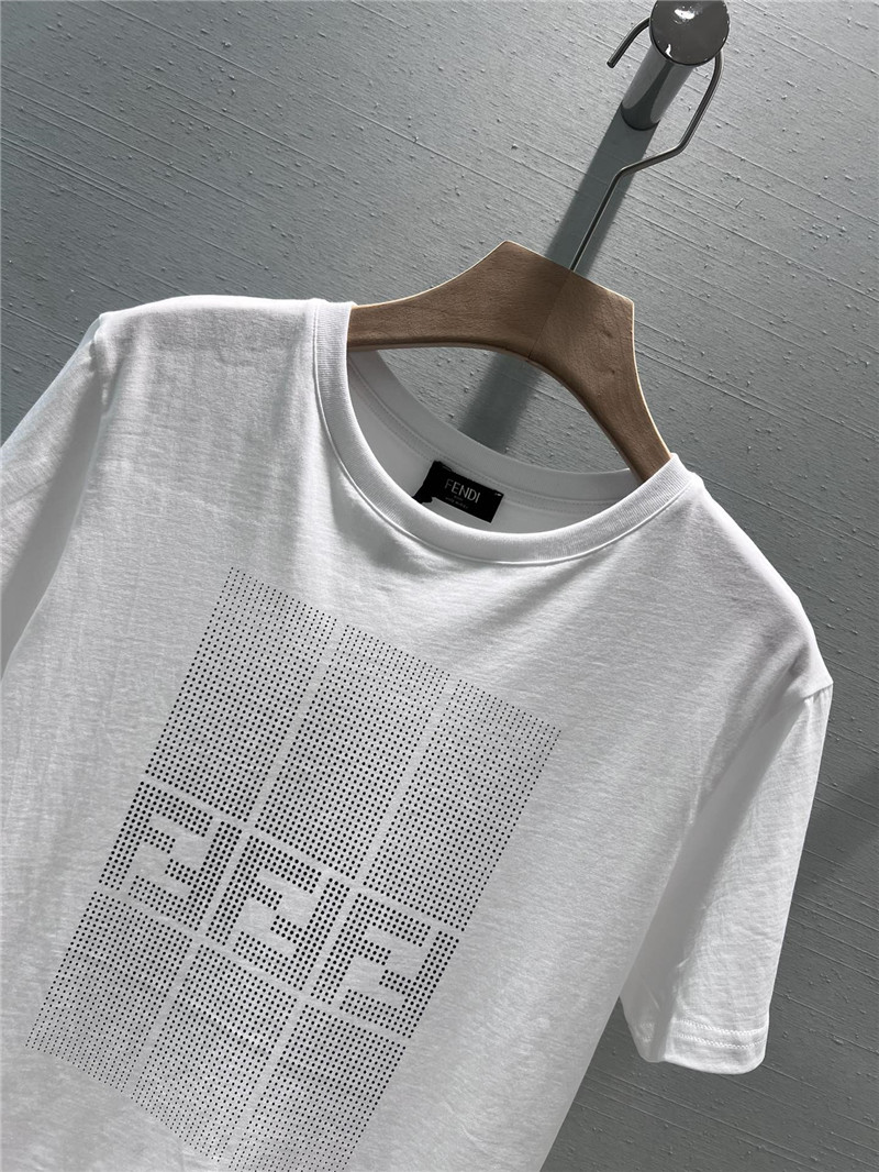 F**di gradient letter print short-sleeved t-shirt replica clothing