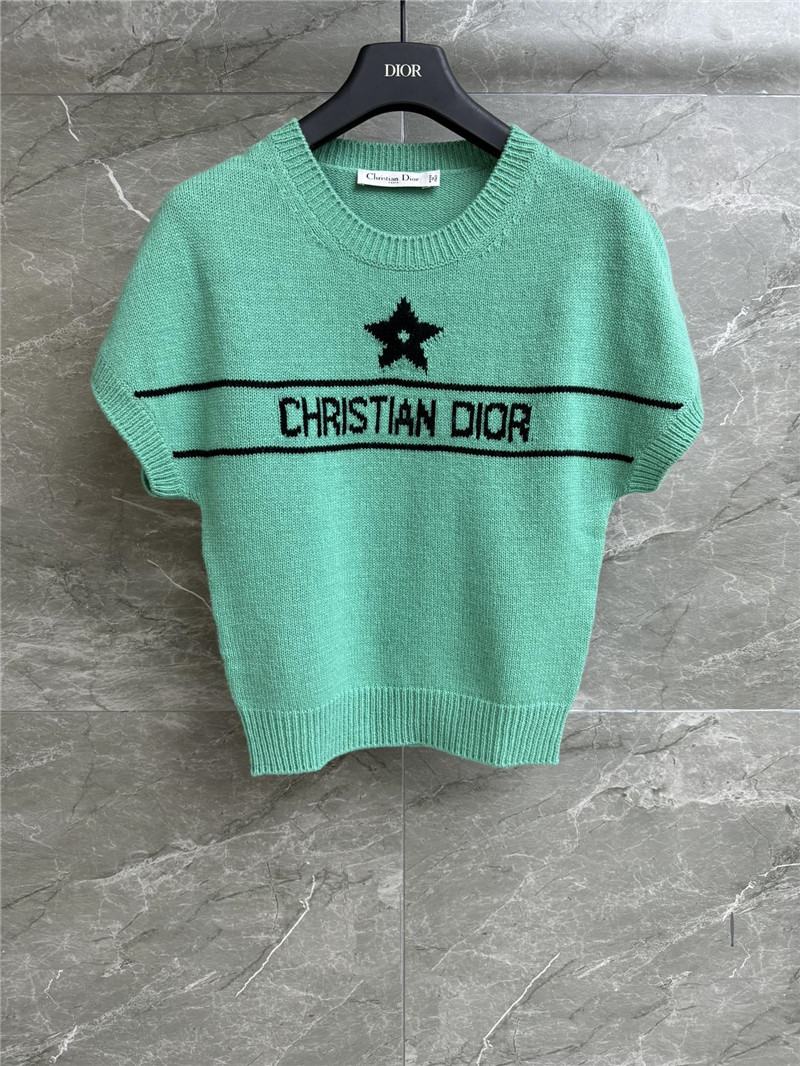 D10r five-pointed star cashmere short sleeve replicas clothes