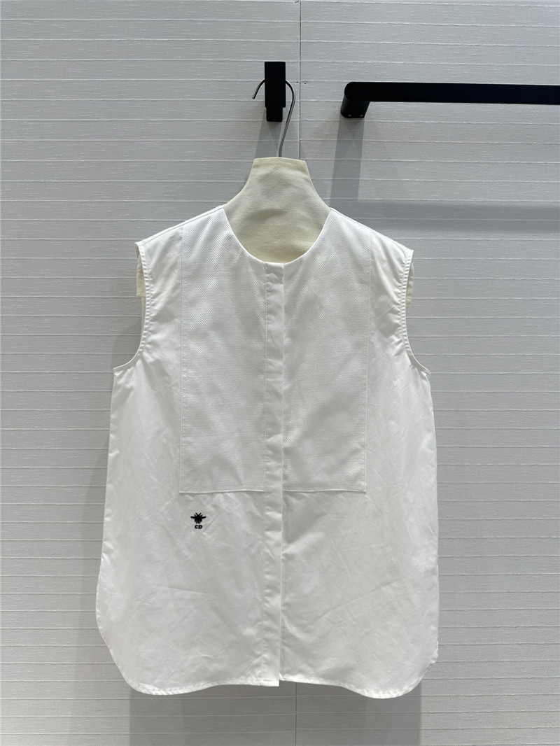 D10r palace style patchwork collar sleeveless shirt replica clothes