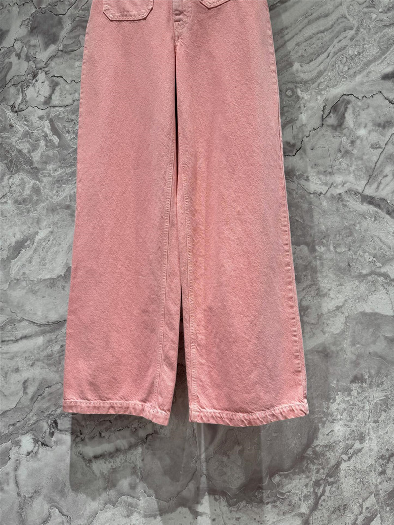 M1um1u fried dyed pink jeans replicas clothes