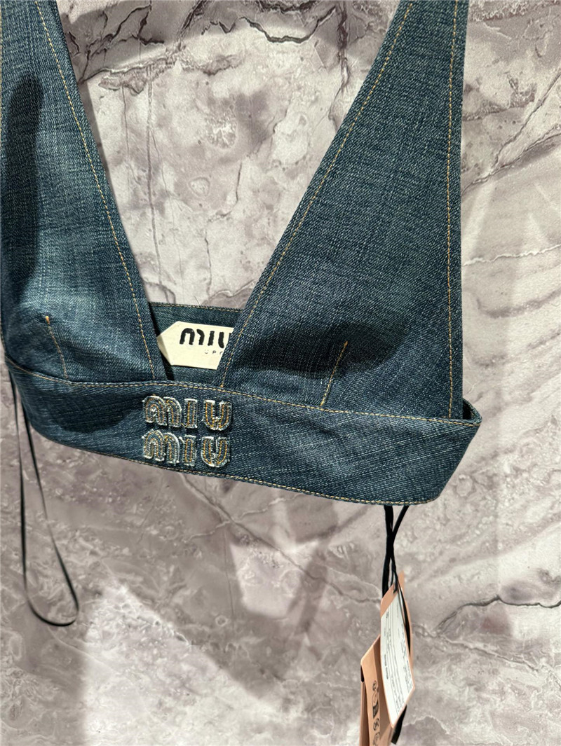 M1um1u denim tube top cheap replica designer clothes