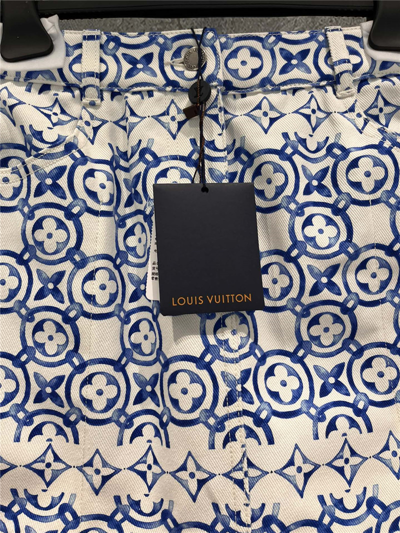 l0vis Vvtt0n lv blue and white porcelain skirt replica clothes